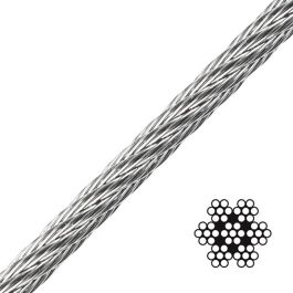 Stainless Steel WIRE ROPE 316, 7x7, PVC, 5/32 in. x 1/4 in. 1000' WHITE