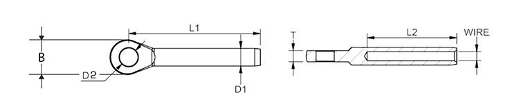 BW1900 Swage Eye Terminal drawing