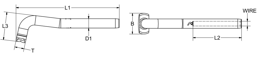 BW6100 Swage T-Terminal drawing