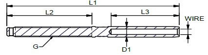 BW93 Swage Stud Terminal Right UNF drawing