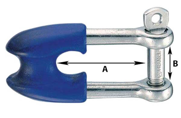 WR149 Halyard Shackle with Captive Pin long drawing
