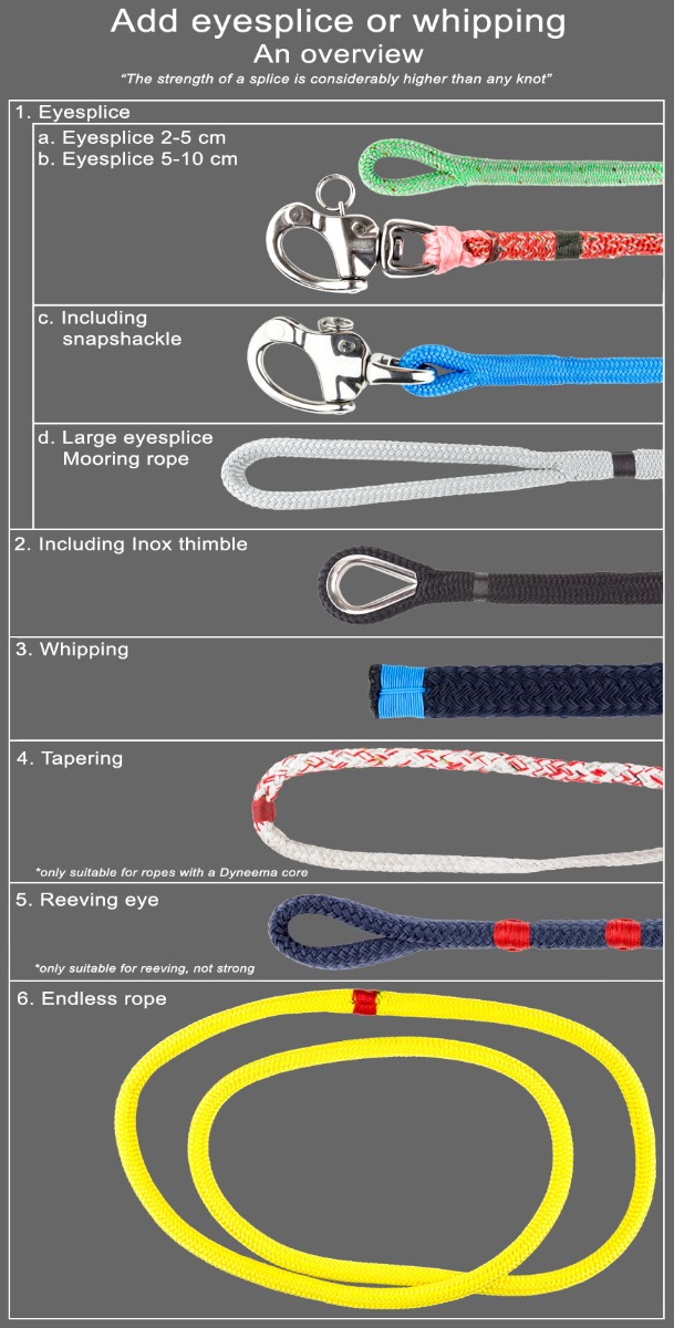Rope finishing and splicing options