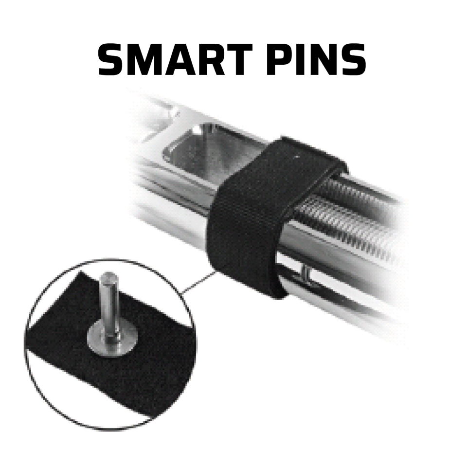 Blue wave smart pins for rigging screws